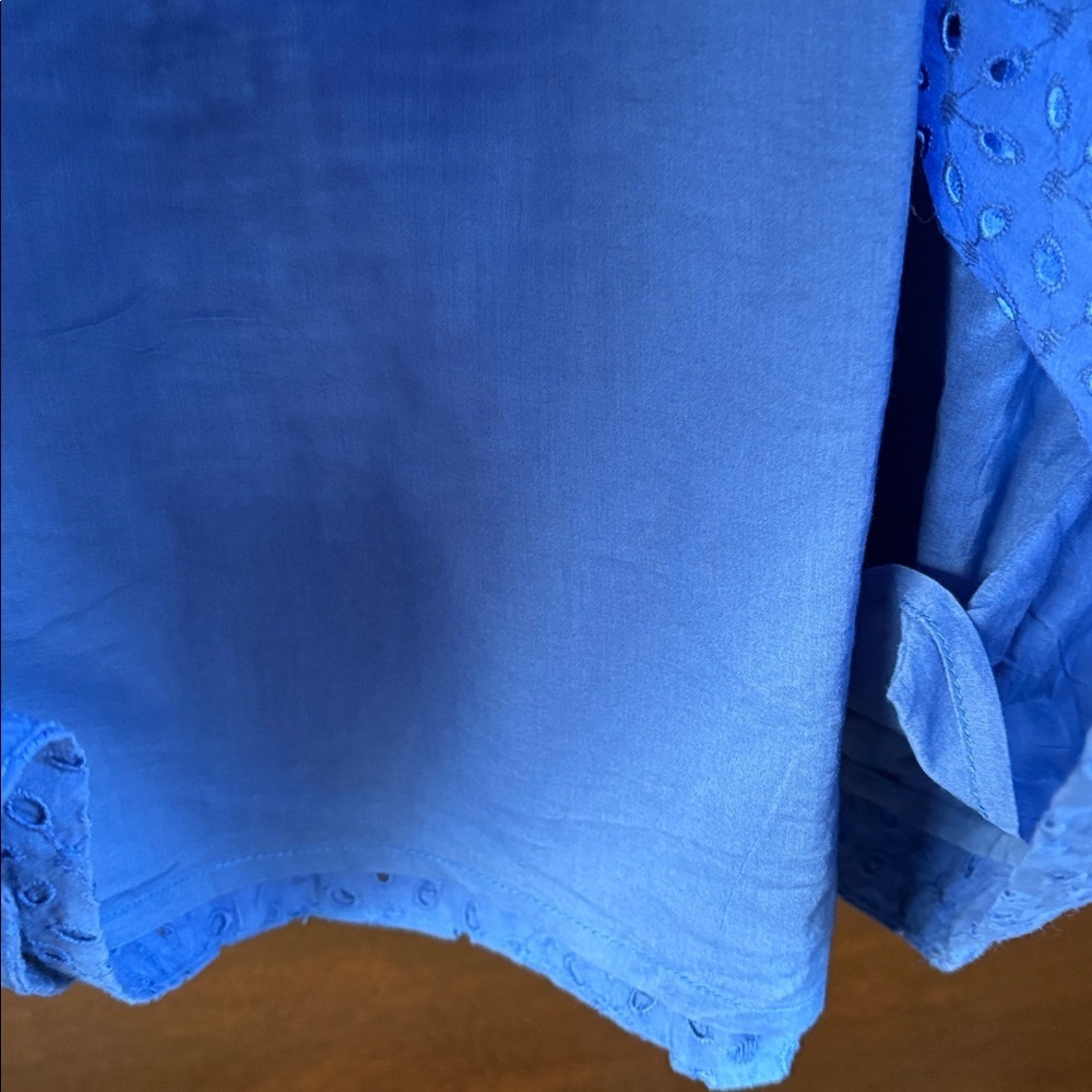 NWT Lane Bryant Square Neck Eyelet Dress Blue Size 18 Retail $110.00 - Picture 10 of 15